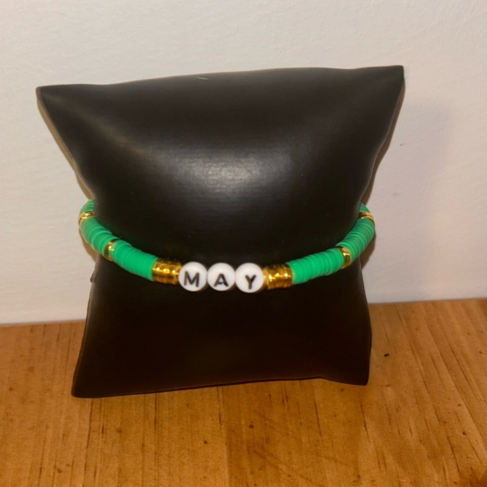 May (Month) Heishi Bracelet